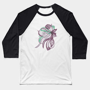 Flower green Baseball T-Shirt